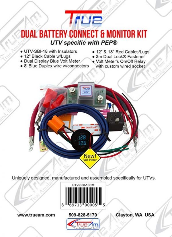 TrueAm UTV-SBI-18CM UTV Dual Battery Isolator Kit 