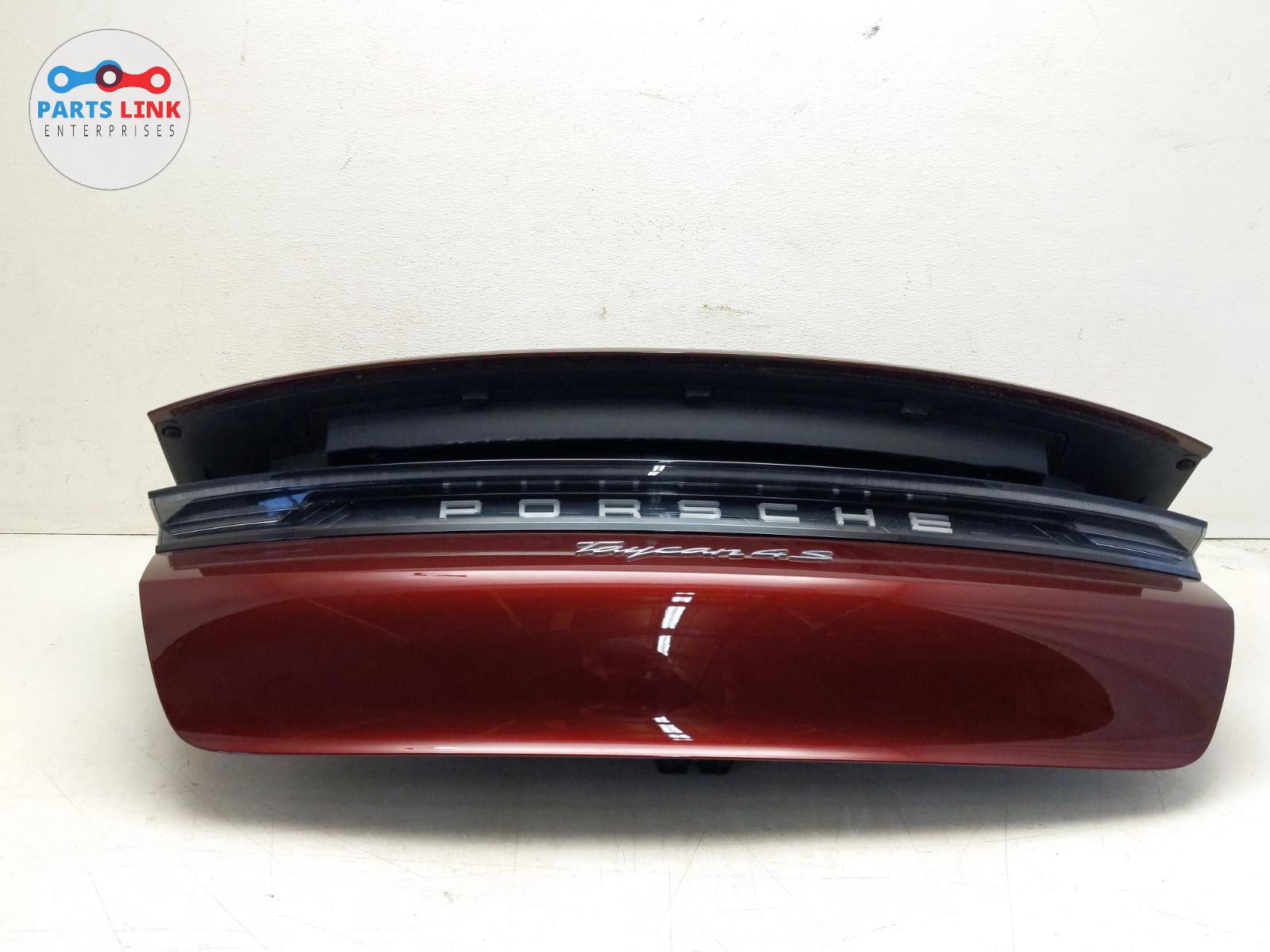 2020-24 PORSCHE TAYCAN 4S REAR TRUNK DECK LID TAILLIGHT SHELL SPOILER WING RED