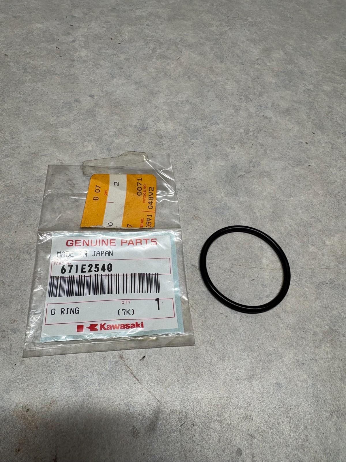 1996-2004 KAWASAKI VULCAN 1500 CLASSIC INTAKE MANIFOLD O-RING PART# 671E2540 1996-2004 KAWASAKI VULCAN 1500 CLASSIC INTAKE MANIFOLD O-RING PART# 671E2540