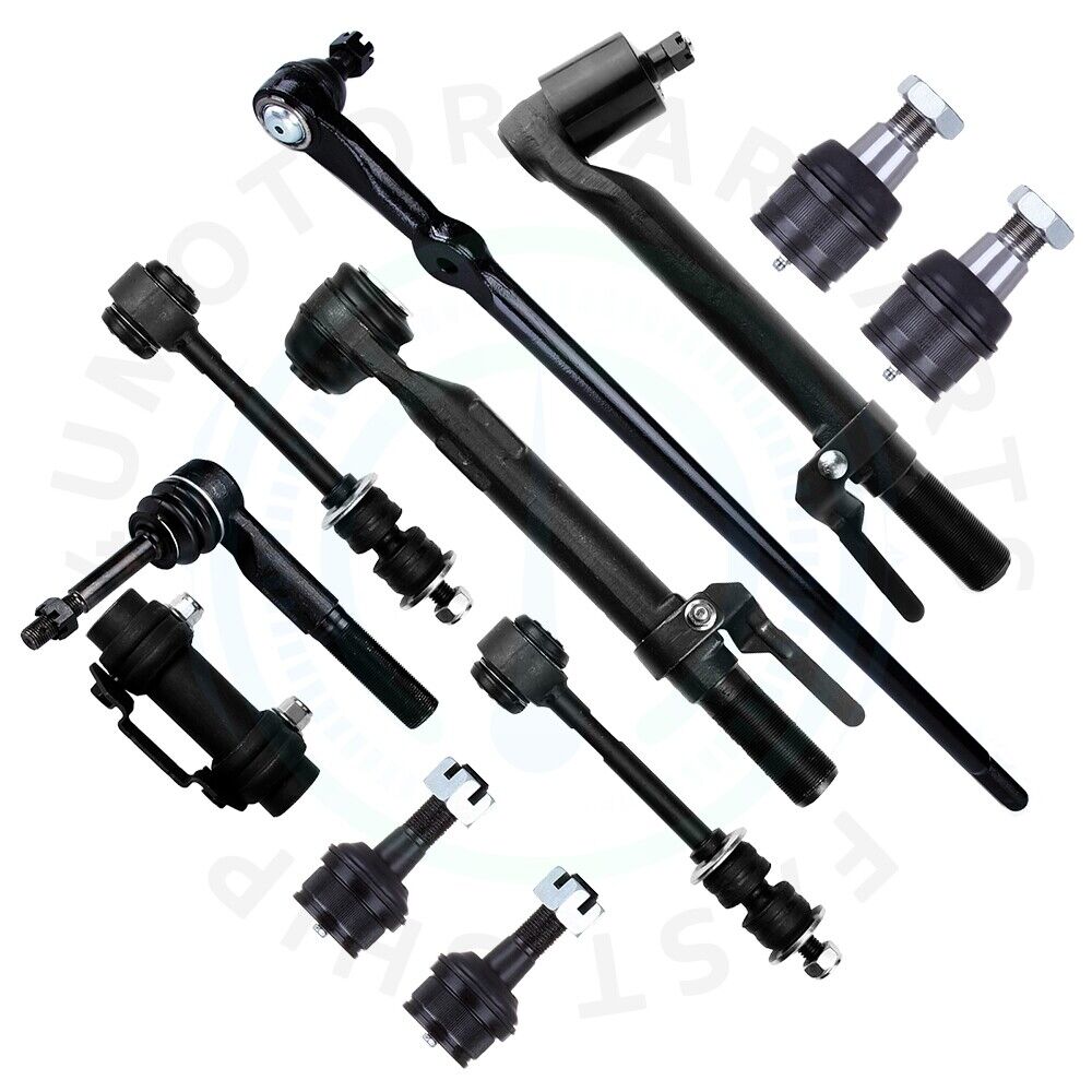 11pcs For 2005-2007 Ford F-250 F-350 Super Duty 4WD Front Ball Joint Tie Rod Kit