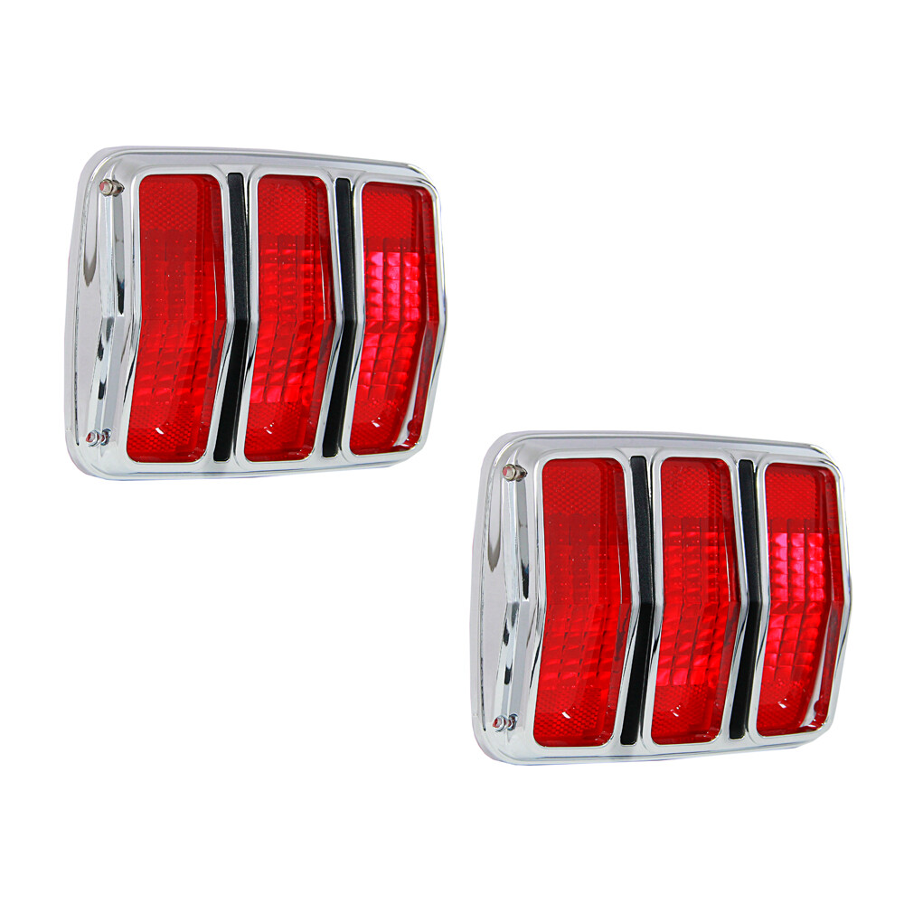 Taillight Bezel And Lens Kit Mustang 1965-1966 Taillight Bezel And Lens Kit Mustang 1965-1966