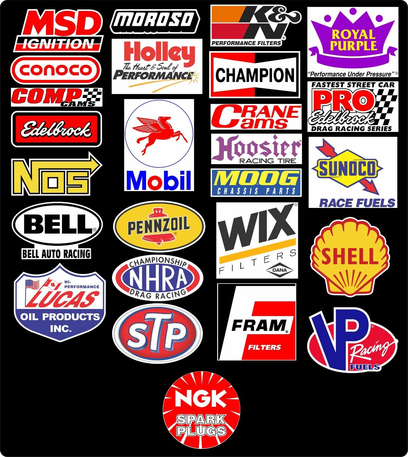 26 Racing Decals Stickers Drag Race NHRA Nascar