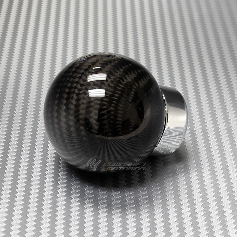 100% Real Carbon Fiber Ball Manual MT Gear Stick Shifter Shift Knob Universal 2