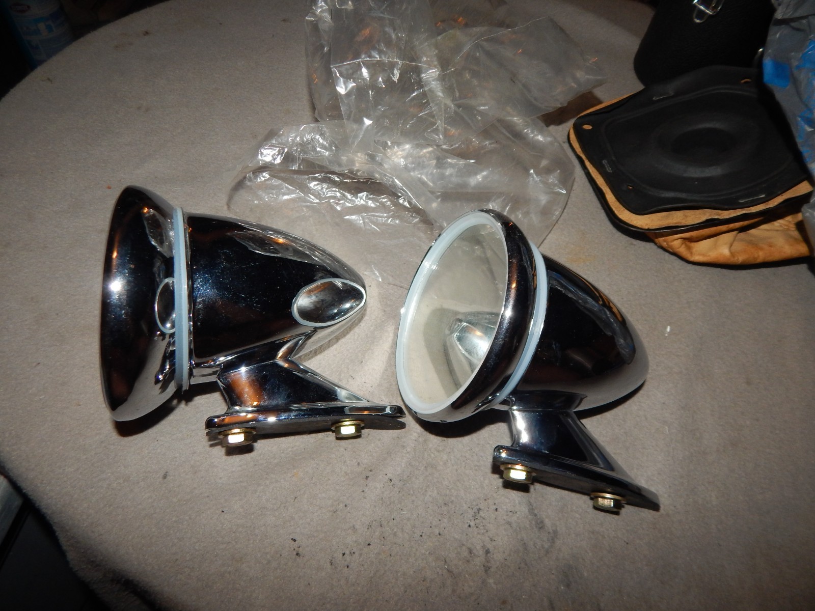 Vintage Talbot? Chrome Mirrors Ferrari Porsche Cobra Alpha Lot Of 2 Unused? Esta Vintage Talbot? Chrome Mirrors Ferrari Porsche Cobra Alpha Lot Of 2 Unused? Esta