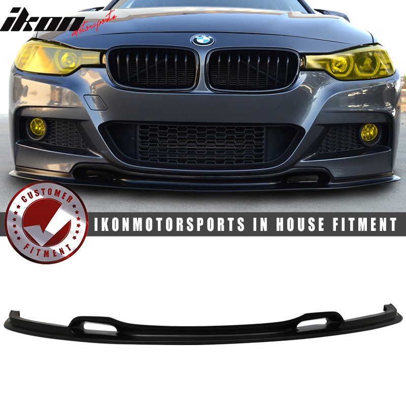 Fits 12-18 BMW F30 3 Series VR Style Front Bumper Lip Unpainted Black Spoiler PU Fits 12-18 BMW F30 3 Series VR Style Front Bumper Lip Unpainted Black Spoiler PU