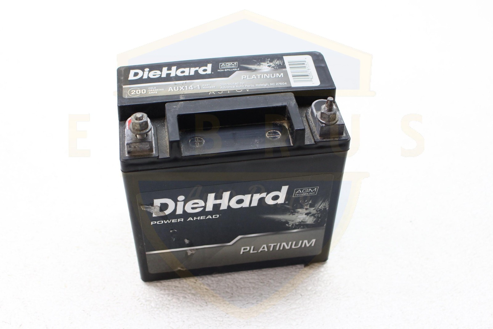 DieHard PLATINUM AGM BATTERY AUX14-1 GROUP SIZE 200 CCA 14 AMP HOUR CAPACITY DieHard PLATINUM AGM BATTERY AUX14-1 GROUP SIZE 200 CCA 14 AMP HOUR CAPACITY