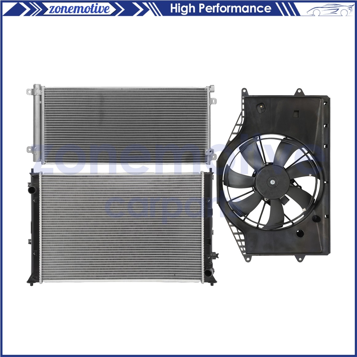 For 2016 2017-2019 HONDA CIVIC Electric Radiator Condenser Cooling Fan Kit