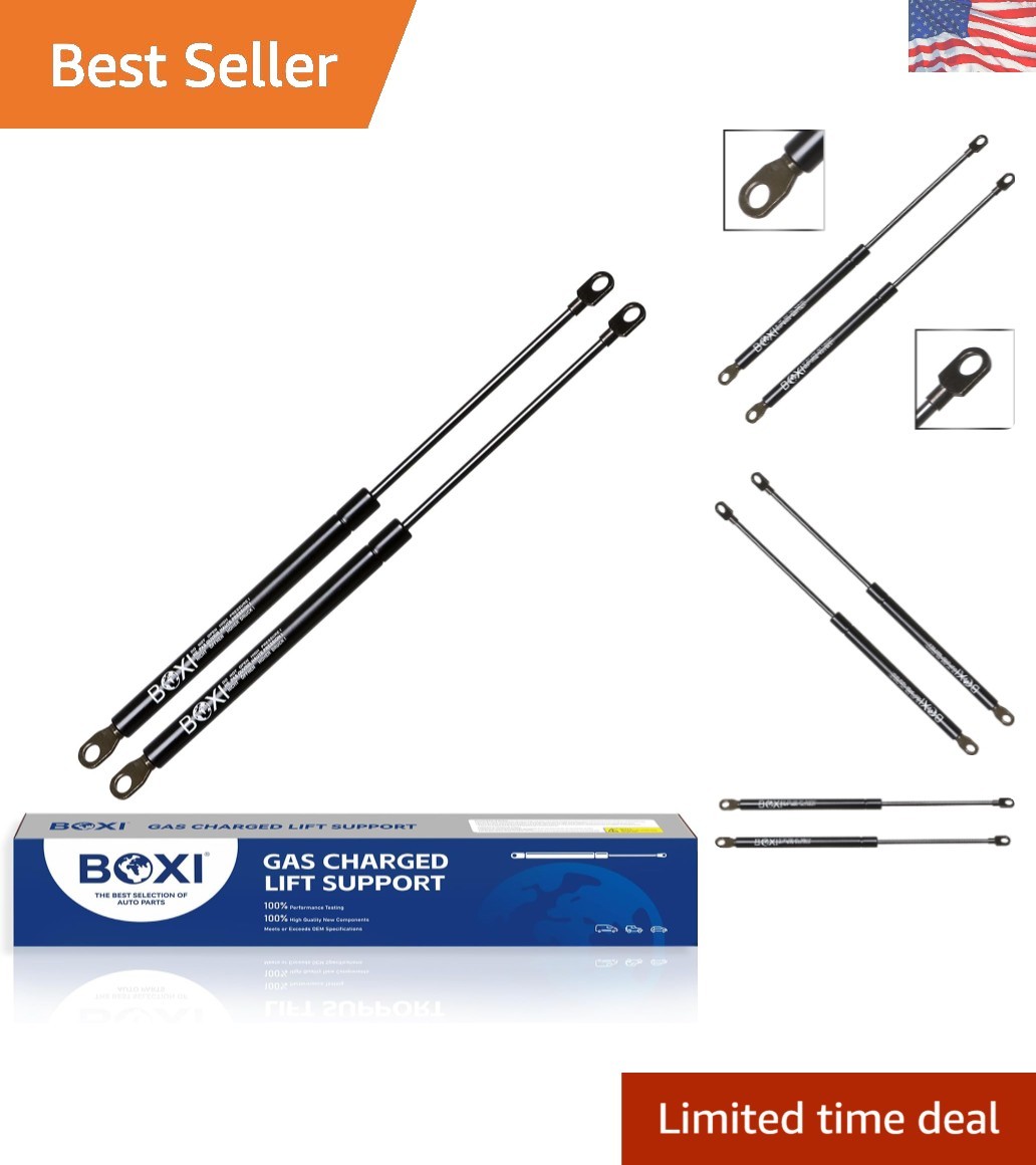 Qty2 Universal Lift Supports - 15 Inch Length, 30 Lbs Force, Aluminum Shocks