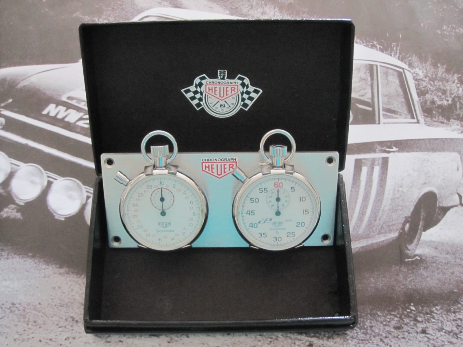 HEUER TRACK MATE STOPWATCH PANEL, CLASSIC VINTAGE AND FULLY OPERATIONAL