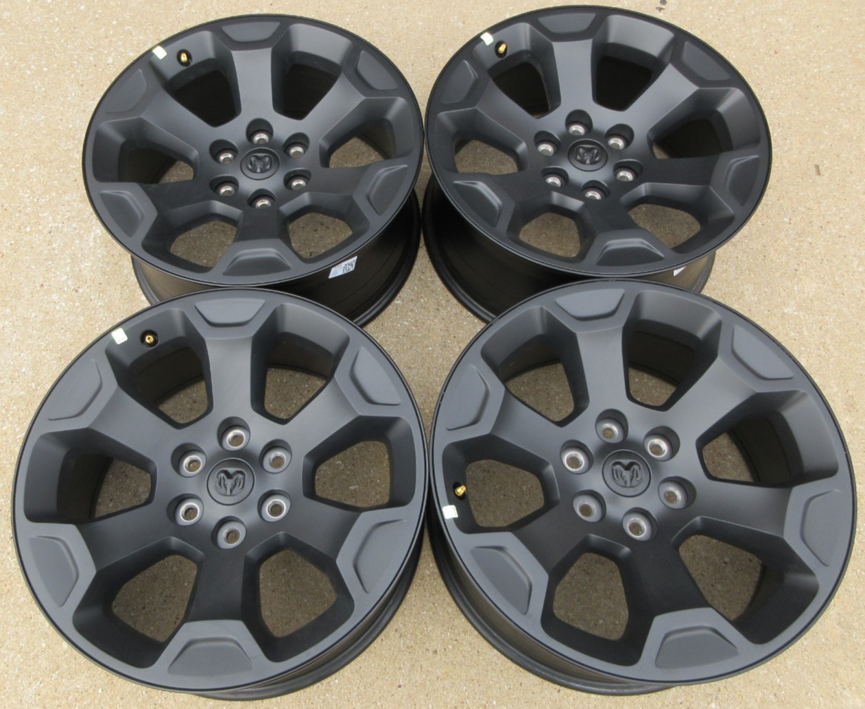 20 INCH WHEELS/RIMS DODGE RAM 1500 2019-2025 OEM GENUINE SATIN BLACK 2680