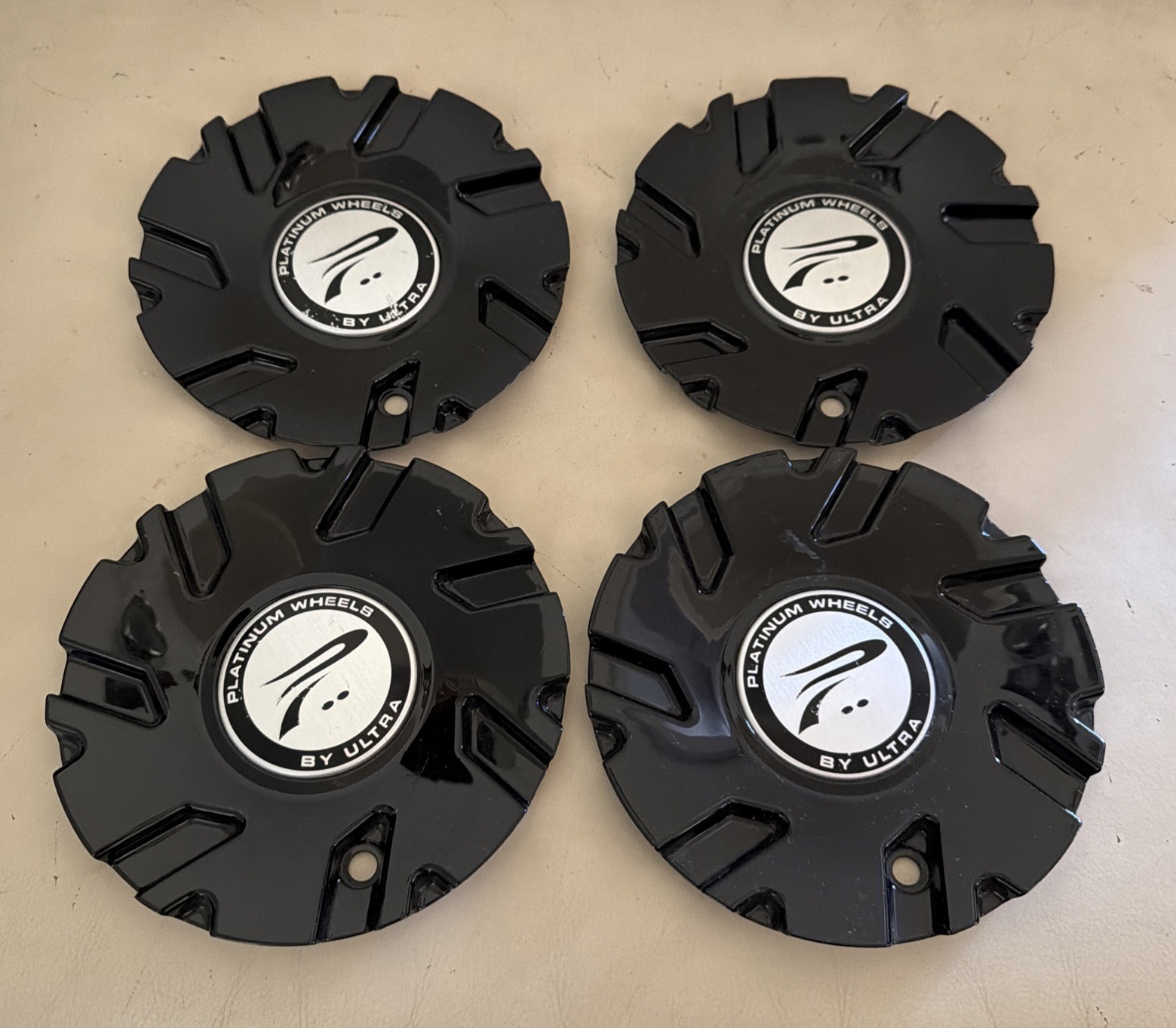 Platinum Wheels Gloss Black Custom Wheel Center Cap Set Of 4 # 89-9204B Platinum Wheels Gloss Black Custom Wheel Center Cap Set Of 4 # 89-9204B