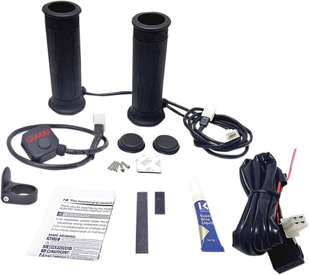 Koso 5 Level Heated Grips Twist Throttle 7/8\