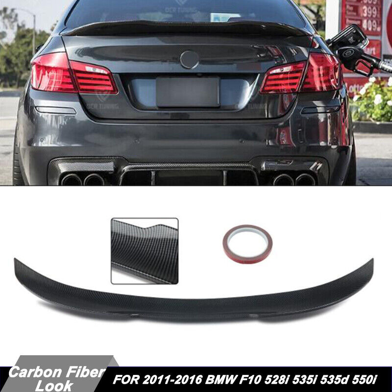 Carbon Style PSM Style Rear Spoiler Lip Wing For BMW 5 Series F10 F18 2010-2017