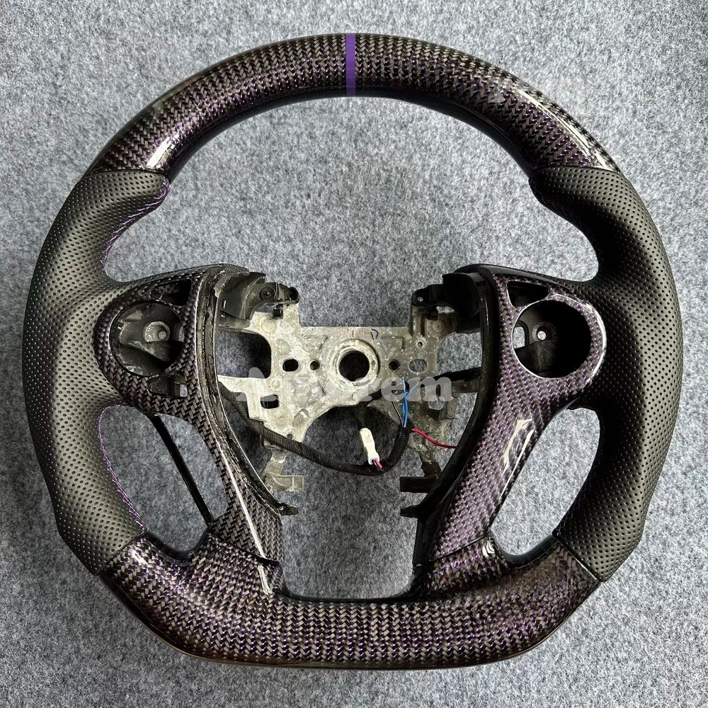 Cusstomized Purple Carbon Fiber Steering Wheel For Honda Accord 9th Gen 13-17