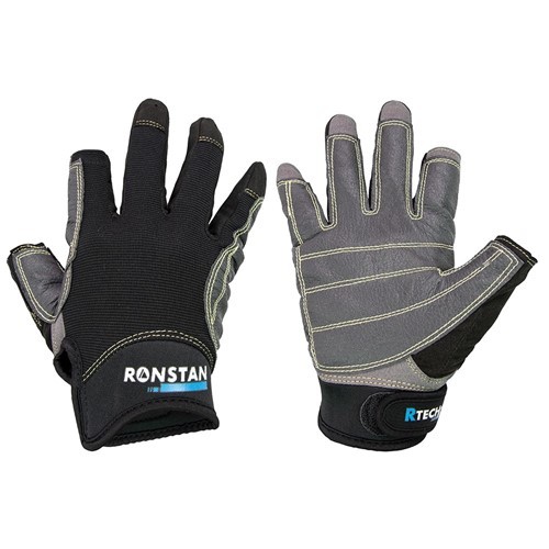Ronstan Sticky Race Gloves - 3-Finger - Black - M (CL740M)