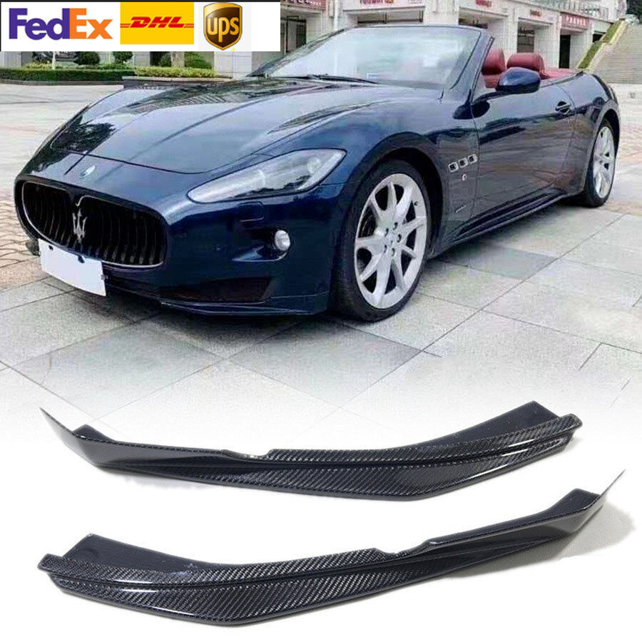 For Maserati GranTurismo Carbon Fiber Front Bumper Splitter Lip Body Kit 08-14