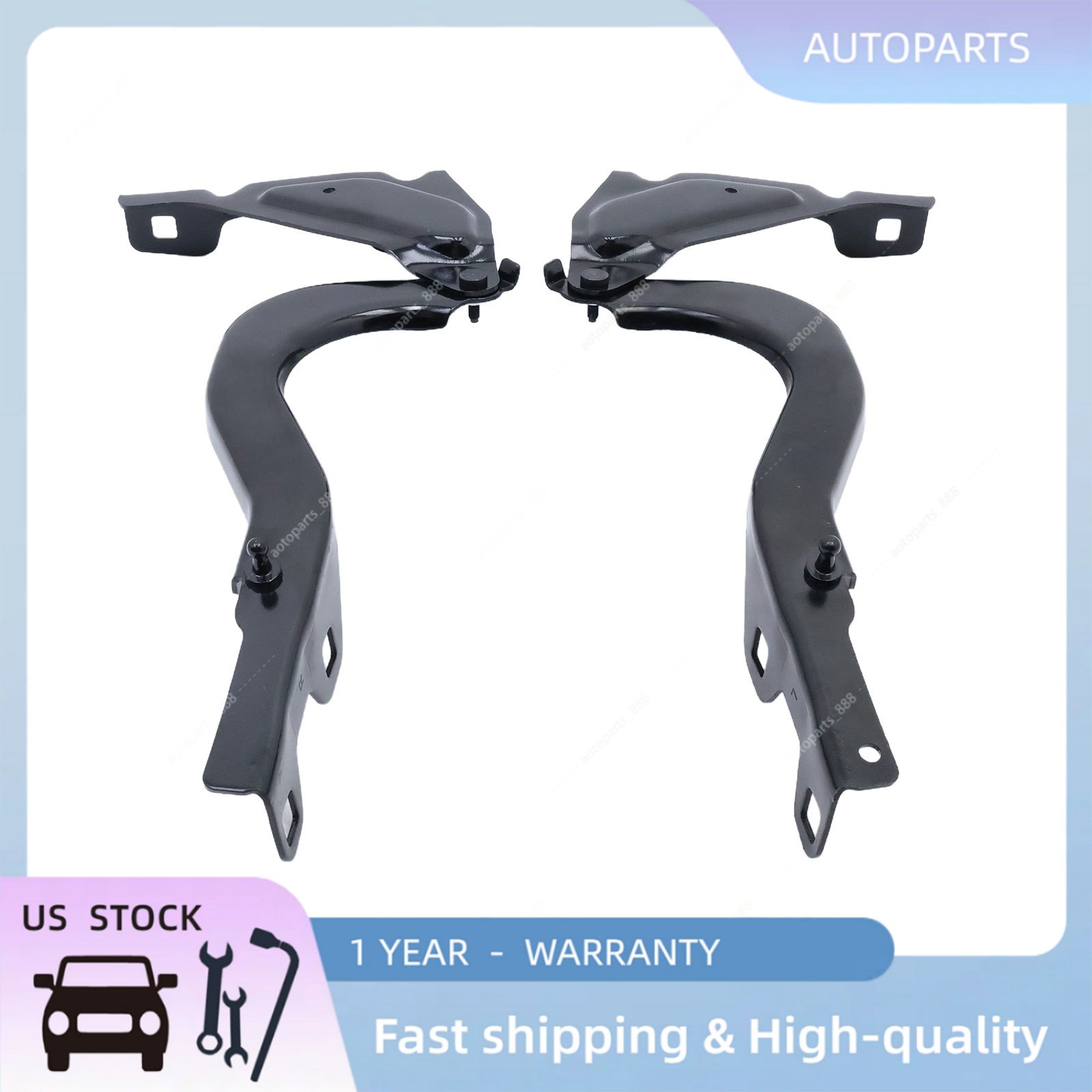 Front Hood Hinge Set Left Right Side For Jeep Cherokee 2019-2023