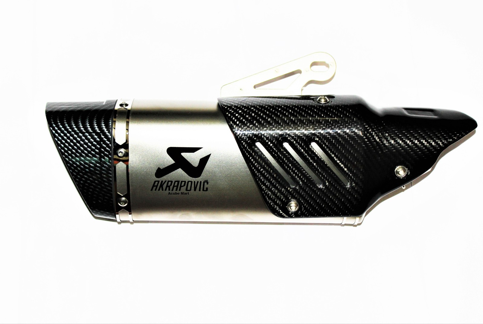 Akrapovic Exhaust Style Carbon Fiber Muffler Slip-On Universal Fit Silencer Akrapovic Exhaust Style Carbon Fiber Muffler Slip-On Universal Fit Silencer