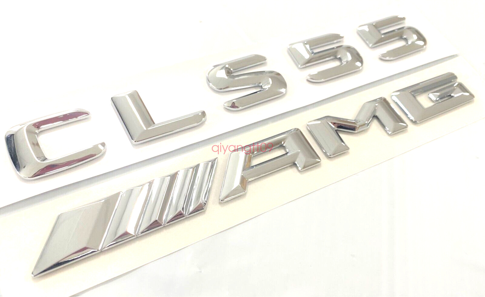 #1 CHROME CLS55+AMG FIT MERCEDES REAR TRUNK EMBLEM BADGE NAMEPLATE DECAL NUMBER