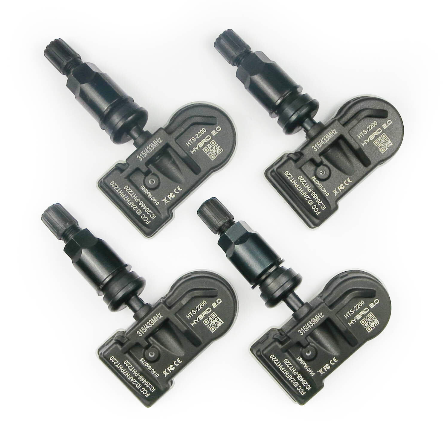 New 315mhz Black Stem TPMS Set Fits 2013 2014 2015 2016 2017 Nissan GTR GT-R R35