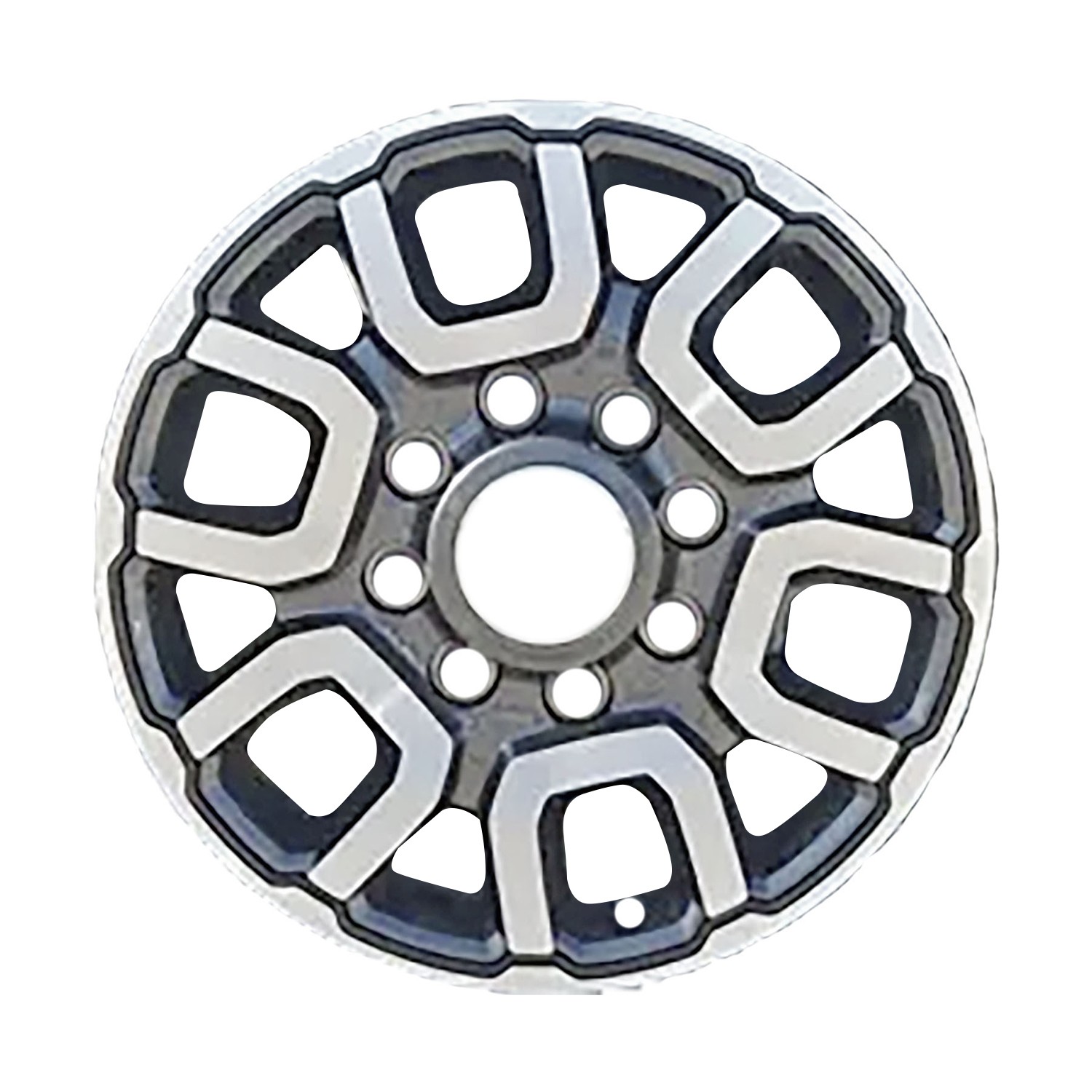 Refurbished Polished and Painted Satin Black Aluminum Wheel 18 x 8