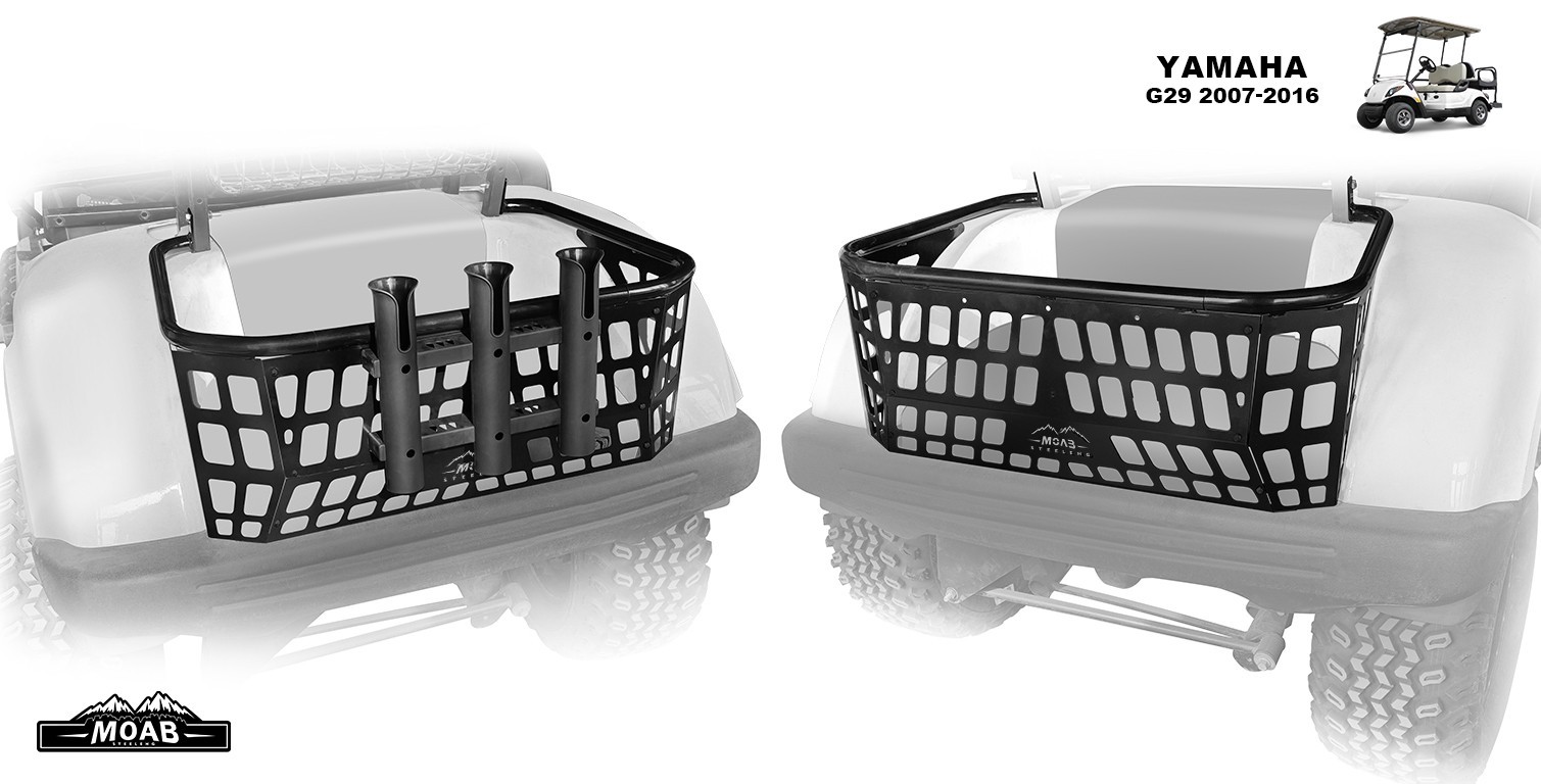 \'MOAB\' Heavy Duty Utility Rear Basket for YAMAHA G29 (2007-2016) Golf Cart