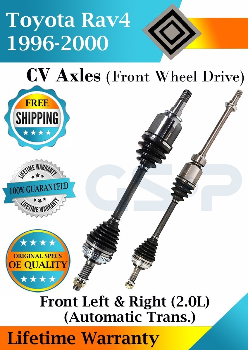 GSP OEM Front CV Axles For 1996-2000 Toyota Rav4 2.0L 2WD Automatic Trans.