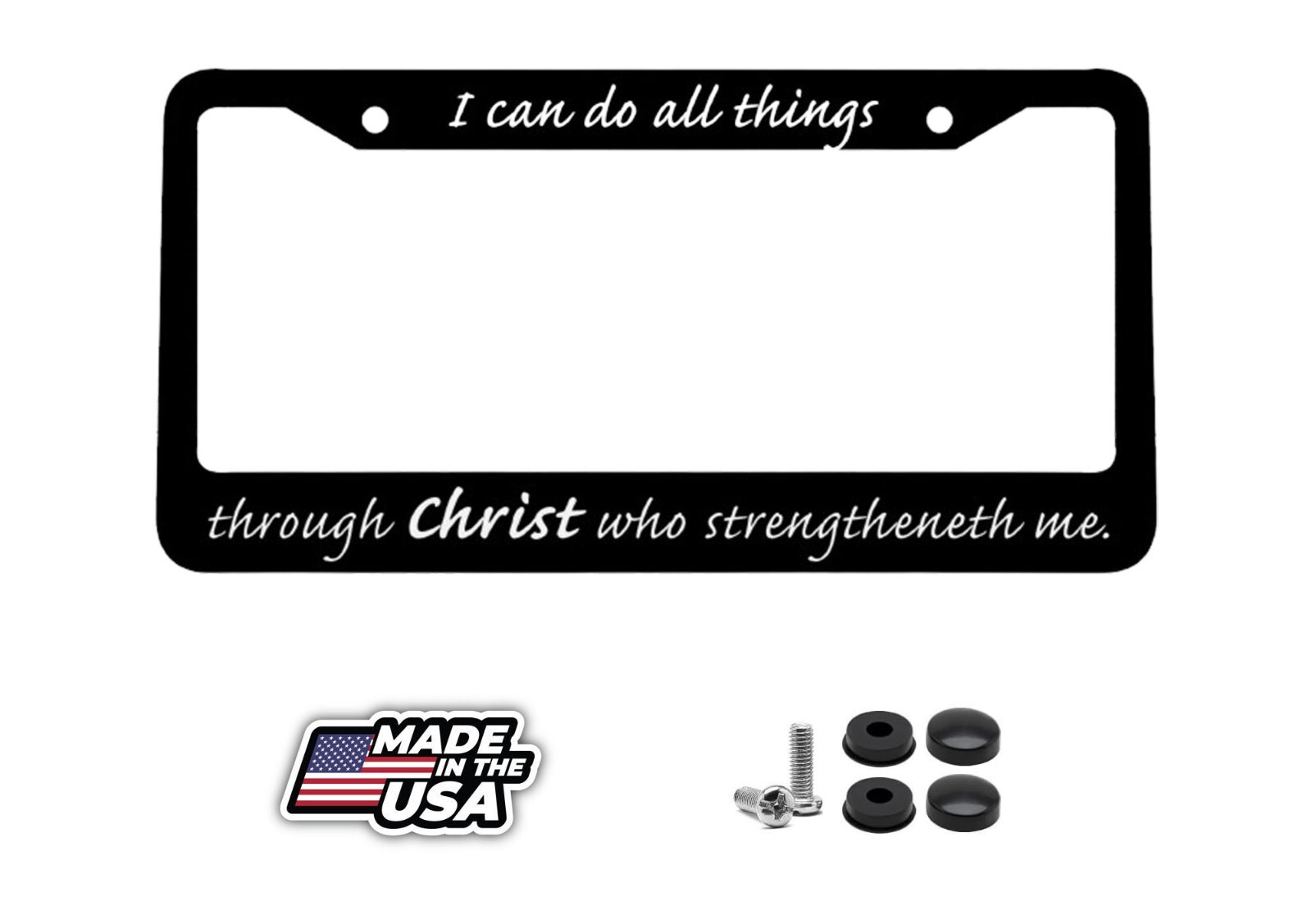 Jesus Christian Religious Car License Plate Frame Plastic God Bless Christ NEW