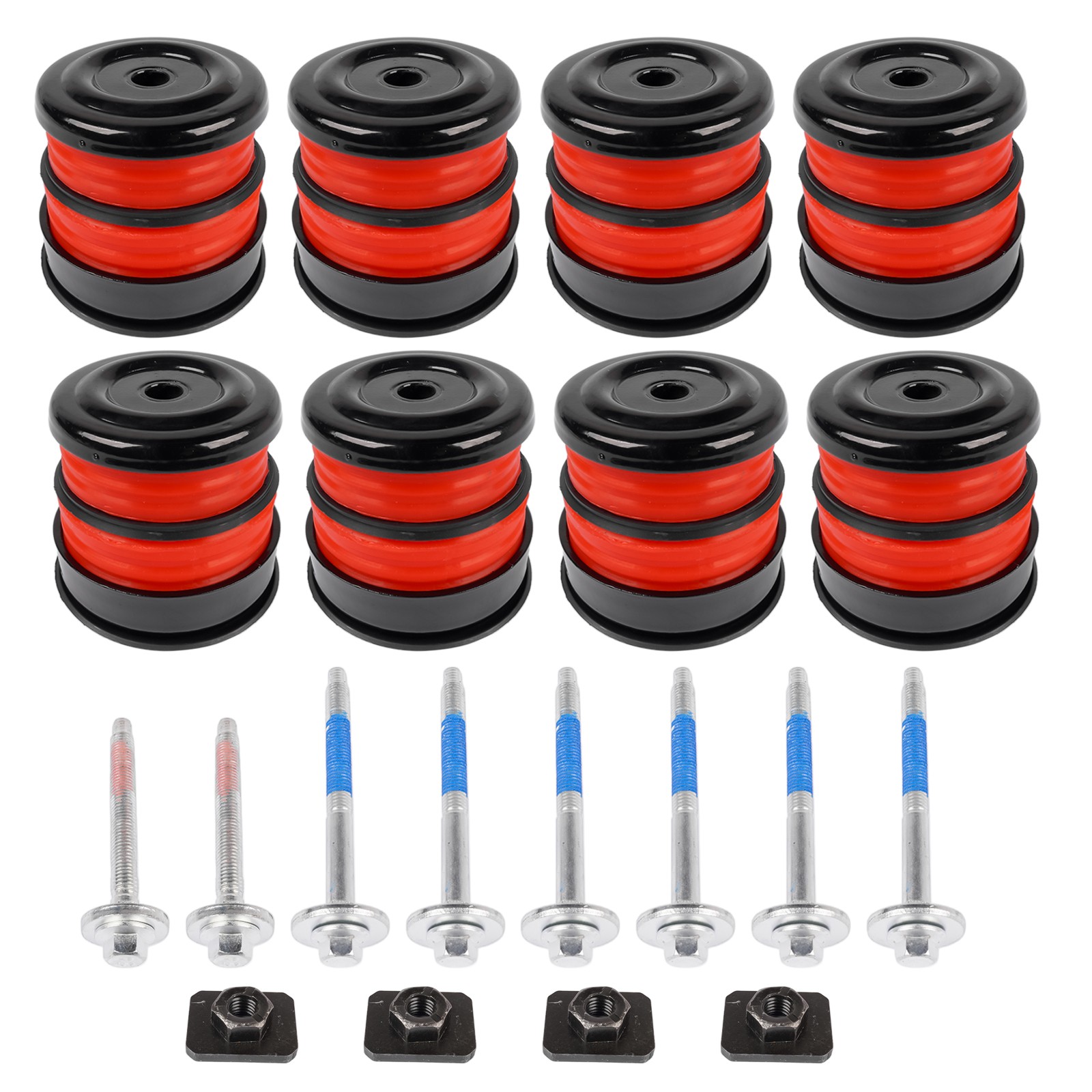 8X Silicone Body Mount Bushings and Cushion Bolts Kit for F-250 F-350 08-16