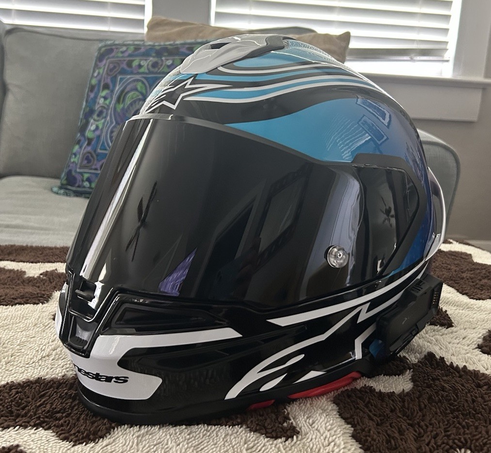 Alpinestars S-R7 Zeal Helmet Large 59-60 Packtalk Edge Pro Ready Tinted Visor