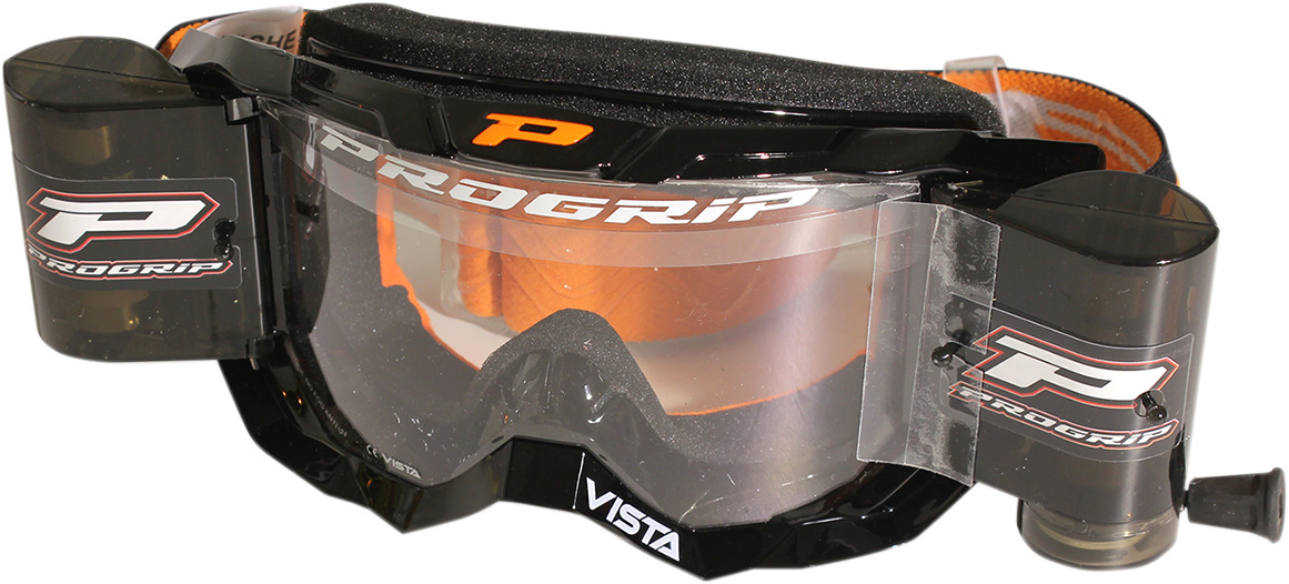 ProGrip Adult 3304 Vista Goggles W/Roll-Off System Black 3303RONE