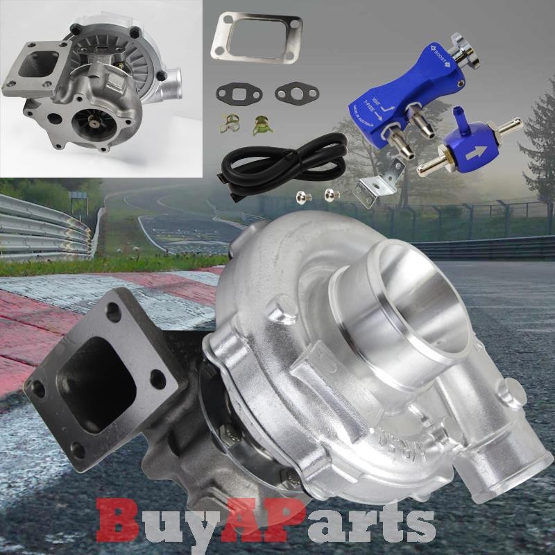 Upgrade Racing T3/T4 .63 AR Turbo Charger + Blue Manual 30 PSI Boost Controller