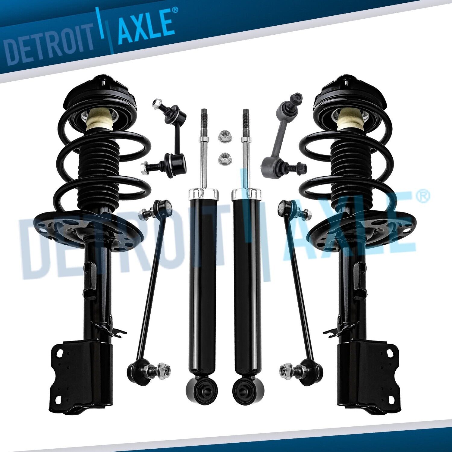 AWD Front Struts & Coil Spring Rear Shocks Sway Bars for 2009-2013 Nissan Murano