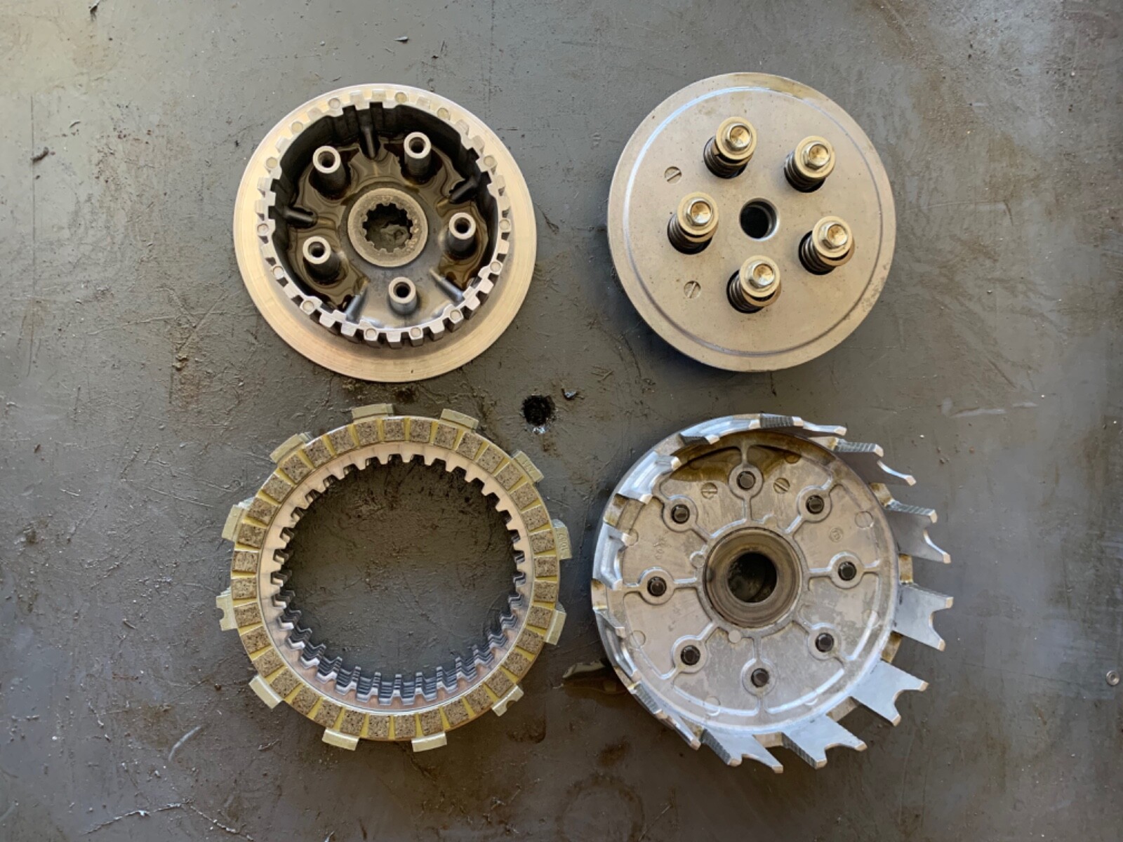2011 KAWASAKI 10-14 KX250F OEM COMPLETE CLUTCH W PLATES BASKET HUB ASSEMBLY 