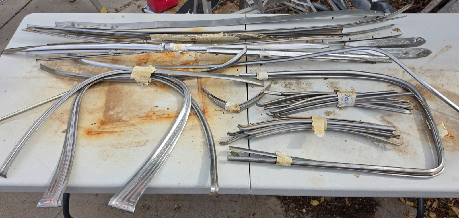 1941 Plymouth Special Deluxe Exterior Stainless Chrome Trim Molding Lot OEM 2-Dr