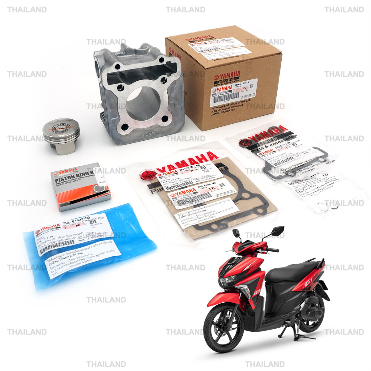 For Yamaha GT125 Scooter LNR125 2017 - 21 Kit Cylinder Barrel Piston