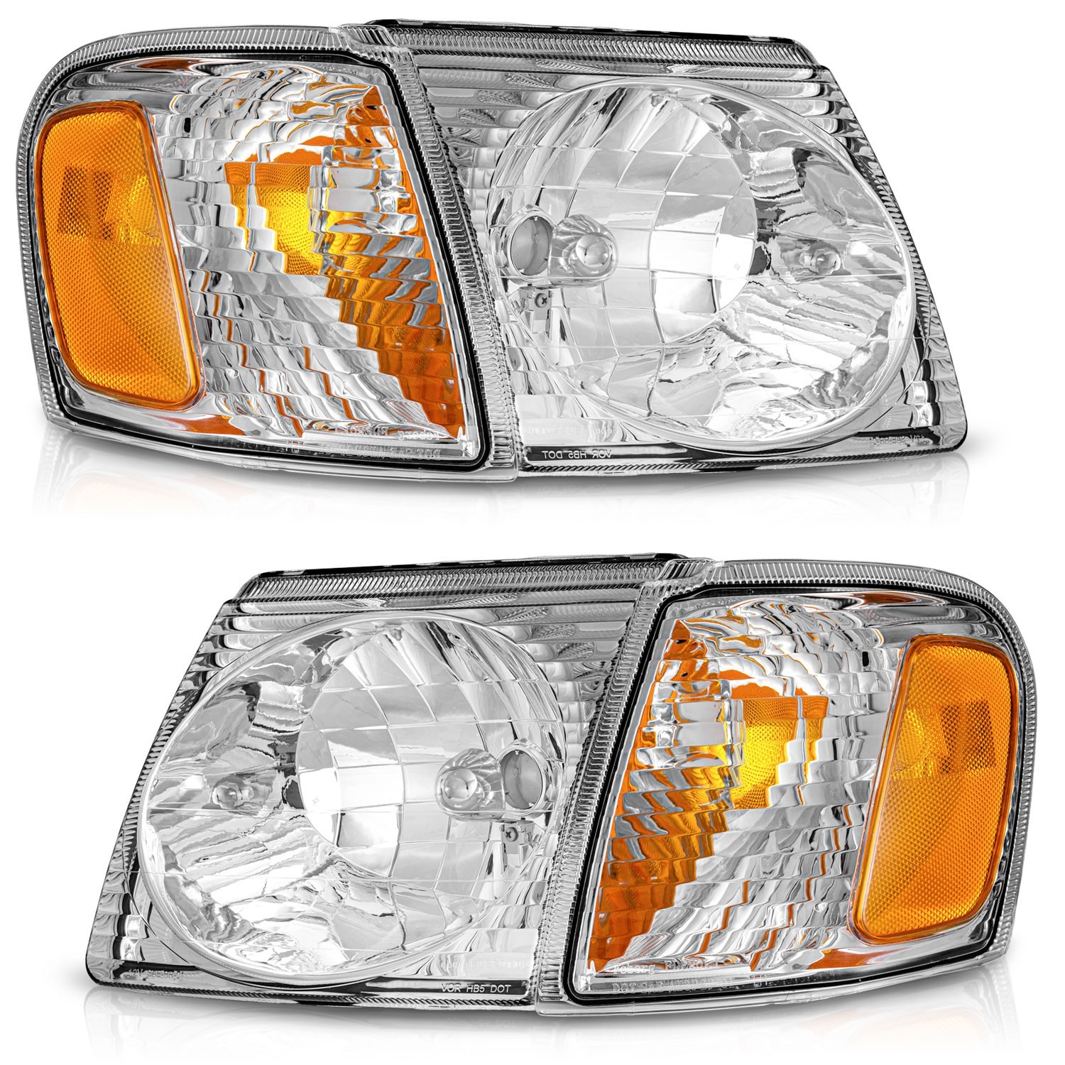WEELMOTO Pair Headlights For 2001-2003 Ford Explorer Sport / 01-05 Sport Trac WEELMOTO Pair Headlights For 2001-2003 Ford Explorer Sport / 01-05 Sport Trac