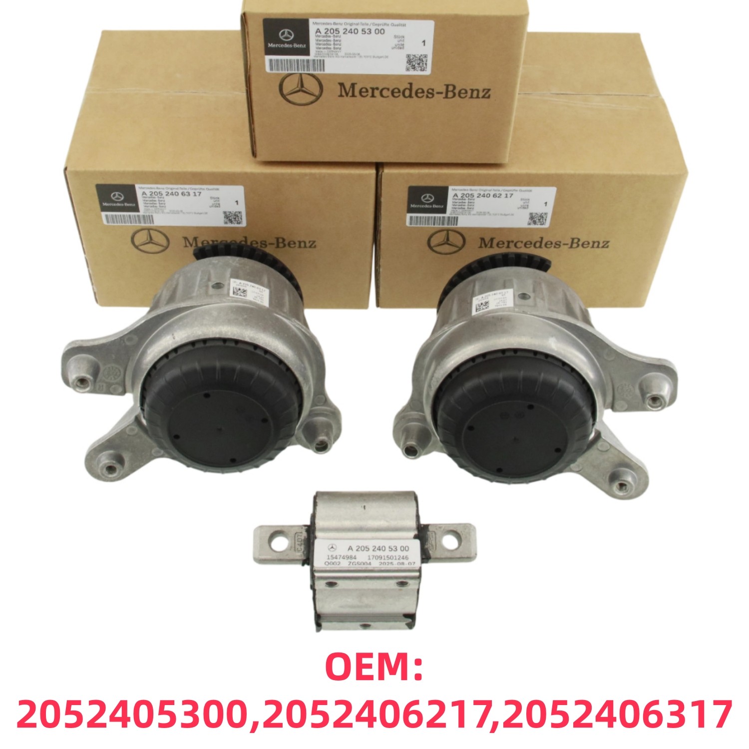 Genuine 3pcs Engine+Transmission Mount For W205 W213 E200 C180 C200 US Stock