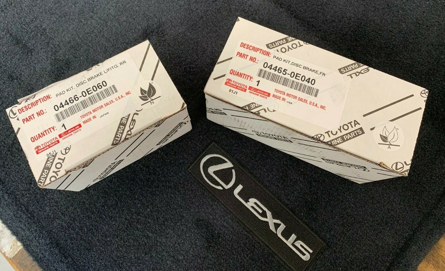LEXUS OEM FACTORY FRONT AND REAR BRAKE PAD SET 2016-2019 RX350 RX450H LEXUS OEM FACTORY FRONT AND REAR BRAKE PAD SET 2016-2019 RX350 RX450H