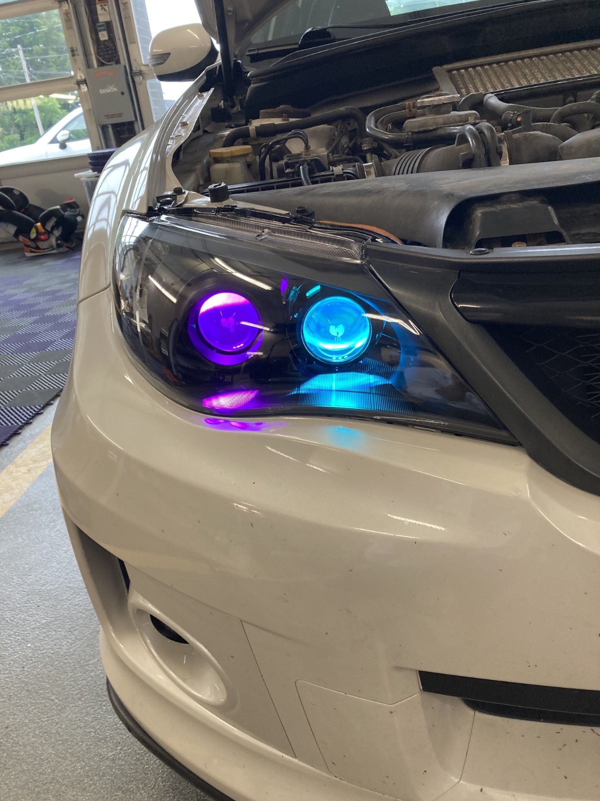 08-14 Subaru WRX STi Custom 'Wu Tang' Styled HID Retrofit Headlights 08-14 Subaru WRX STi Custom 'Wu Tang' Styled HID Retrofit Headlights