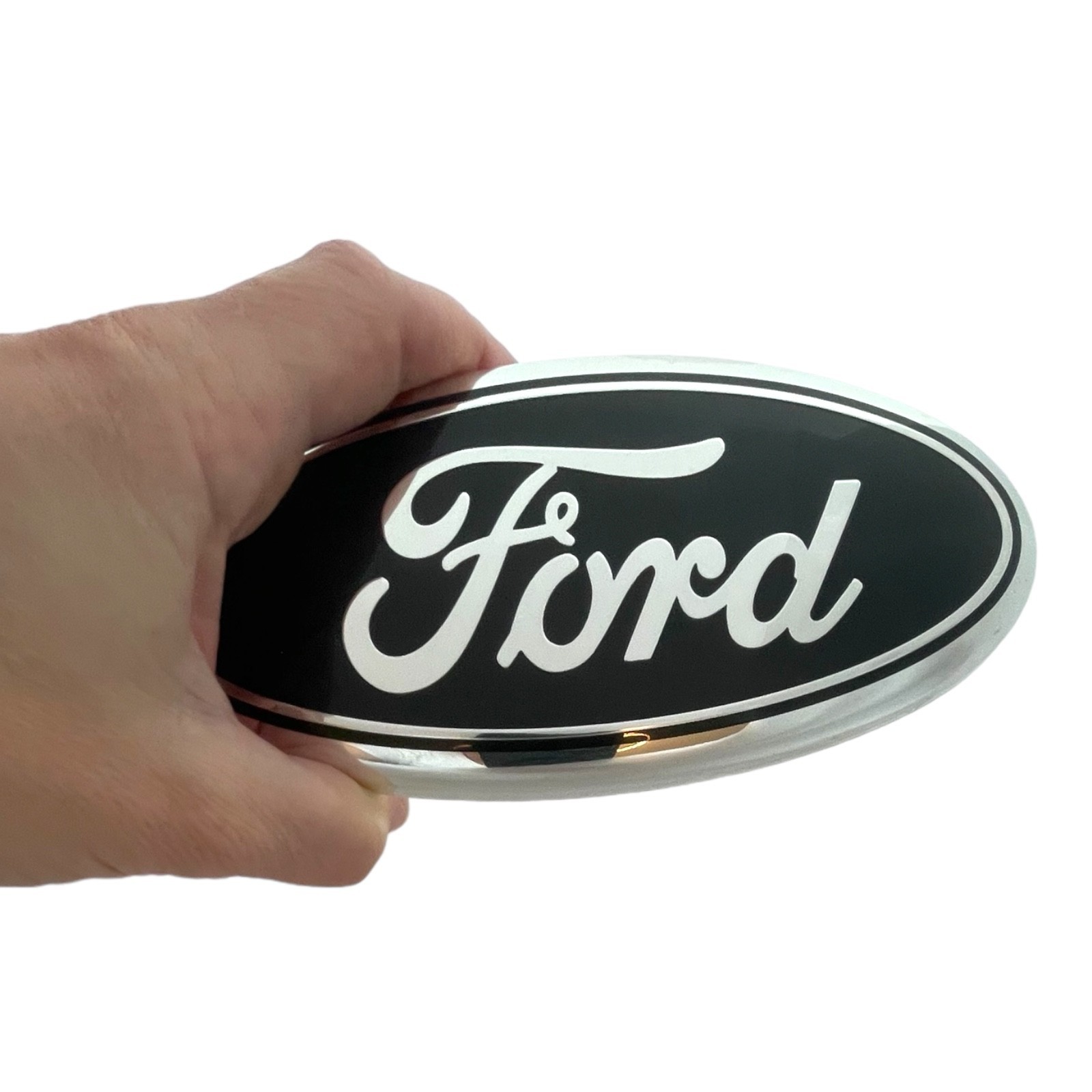 Front Grille Emblem Logo Black Oval Badge for Ford Focus 2012-2014 C-Max Transit