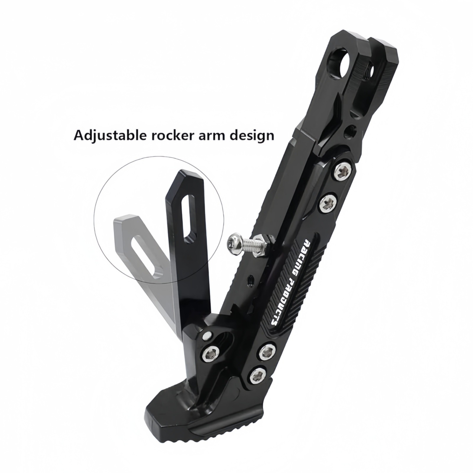 Adjustable 200-260mm Black Aluminum Motorcycle Kickstand Adjustable 200-260mm Black Aluminum Motorcycle Kickstand