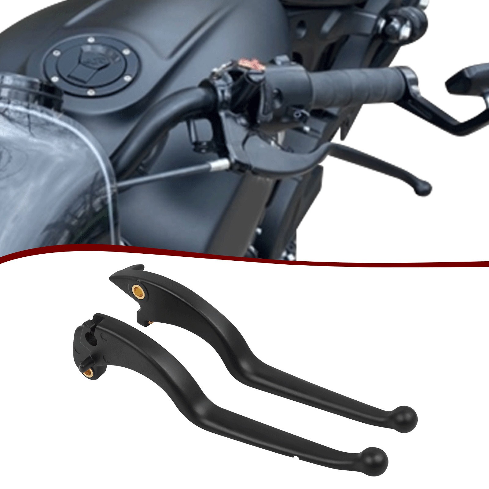 Black CNC Aluminum Brake Clutch Levers For Indian 2017-2024 Scout Sixty Bobber