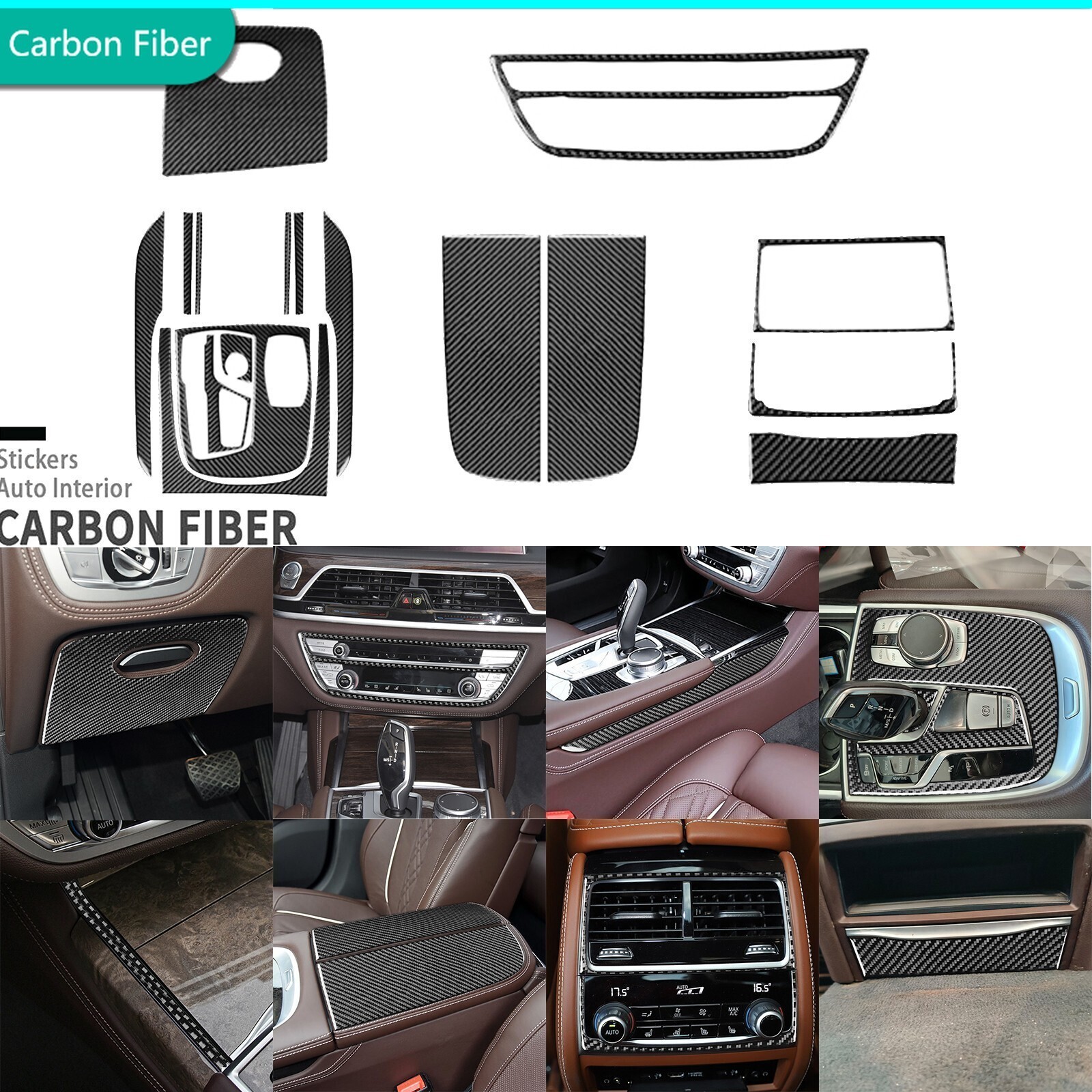 20x BMW 7 Series G11 G12 full carbon fibre interior dashboard kit 2015-2022