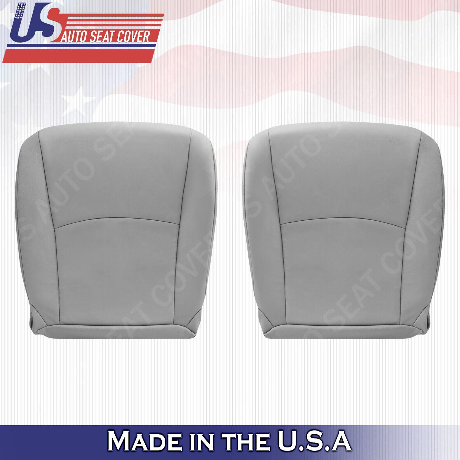 2004 to 2013 For Toyota Highlander Driver & Passenger Bottoms Leather Cover Gray