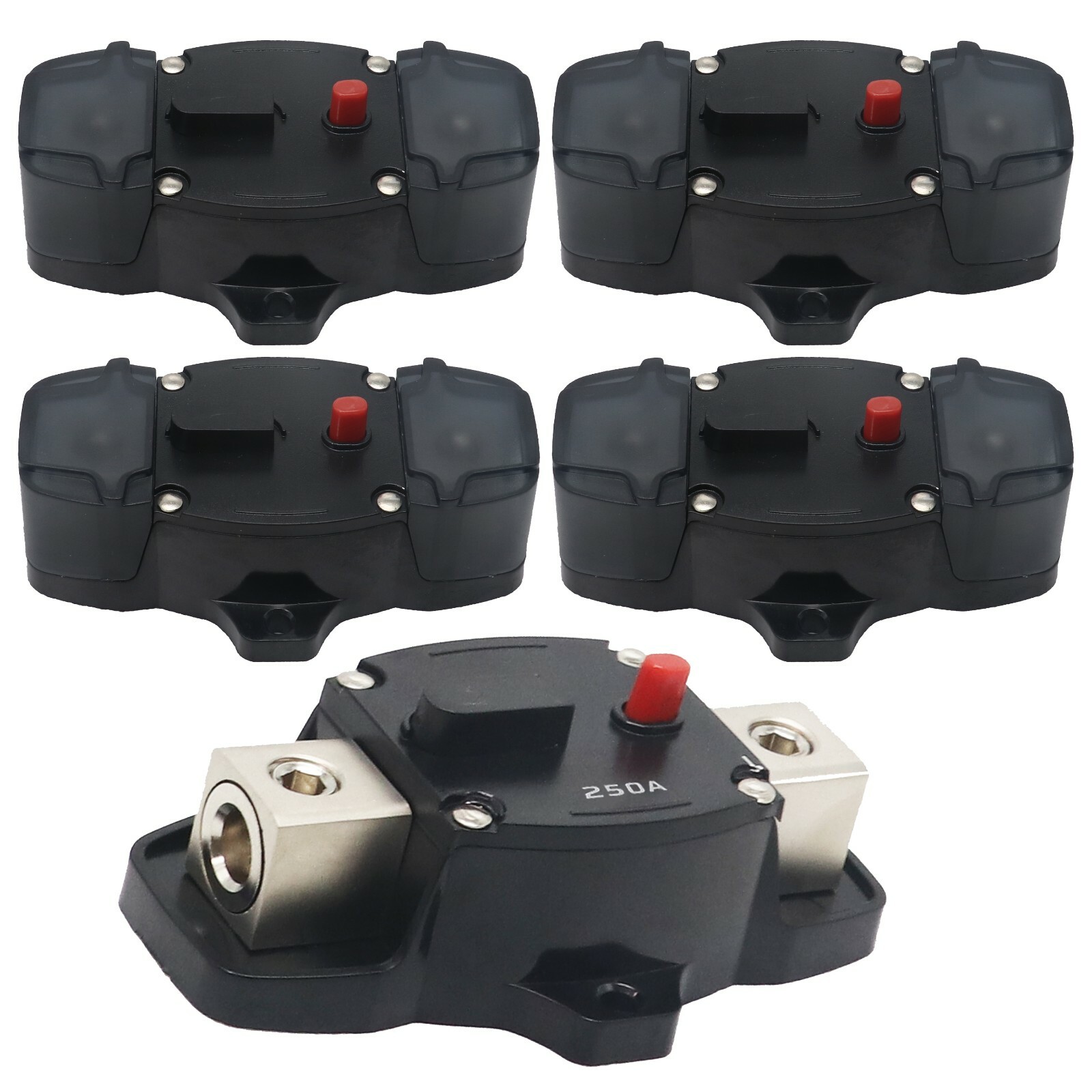 4X Audiotek AT-SB252HD 12-24 V 200A Circuit Breaker for 0-4 Gauge Vehicle Stereo