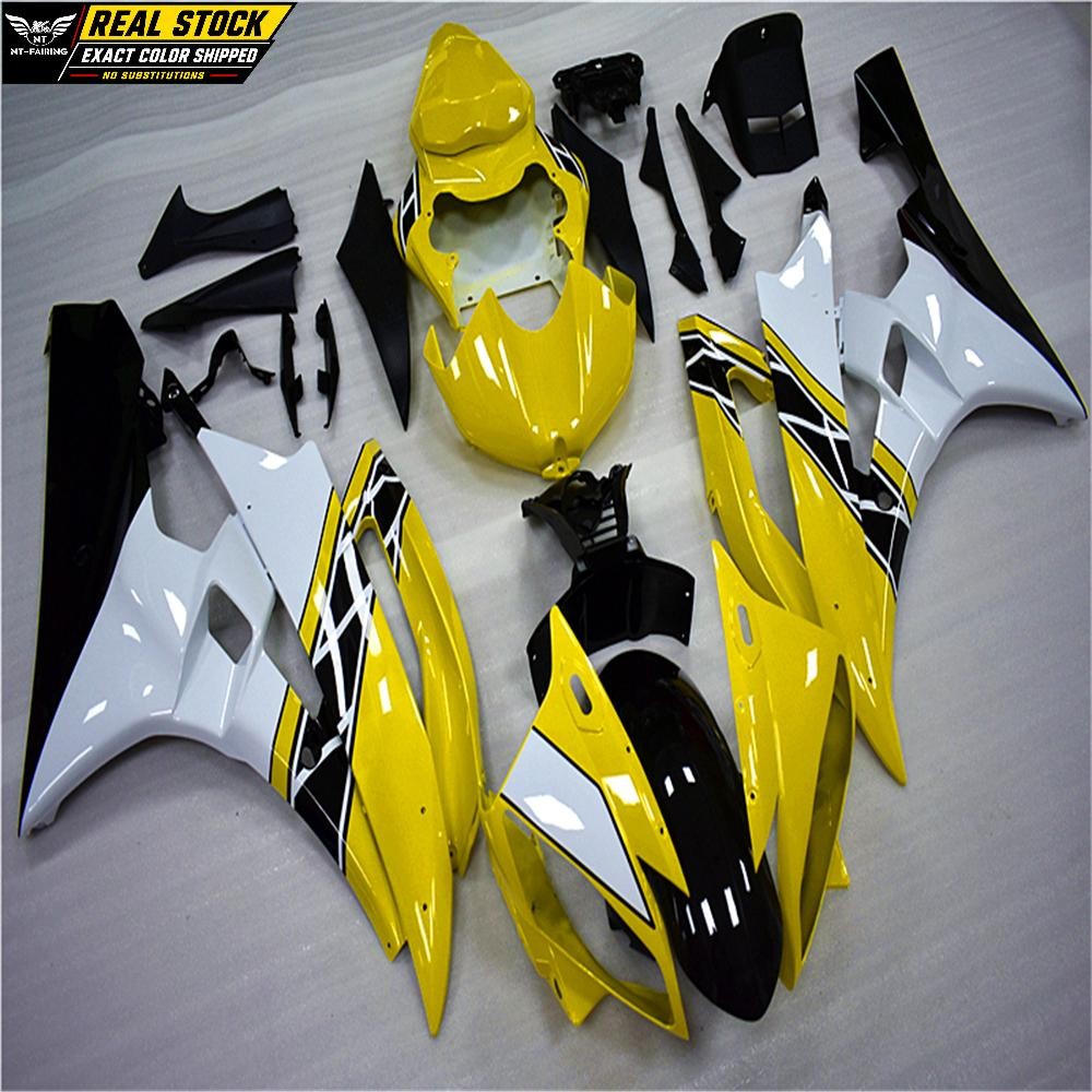NT Injection Mold Yellow Black Fairings Kit Fit for Yamaha 2006 2007 YZF R6 w01c