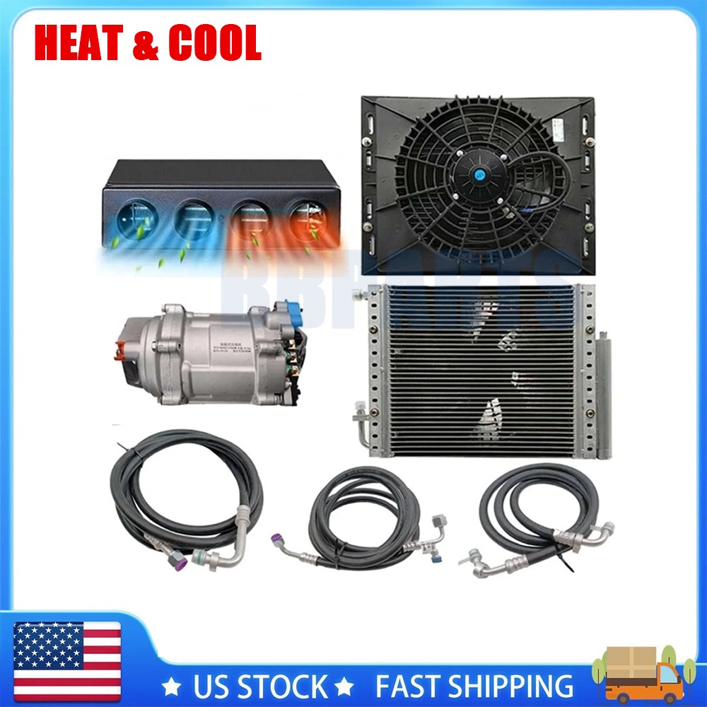12V Underdash Heat&Cool Air Conditioner Universal Electric A/C Kit For Car Auto