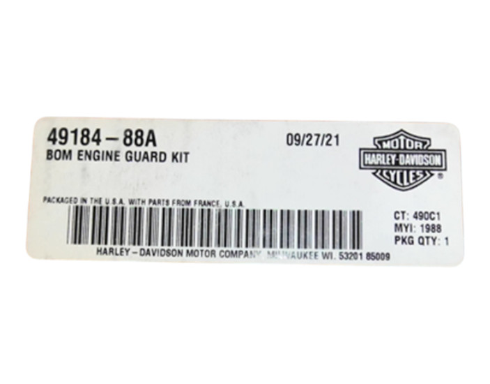 HARLEY-DAVIDSON BOM ENGINE GUARD KIT 49184-88A NEW OEM