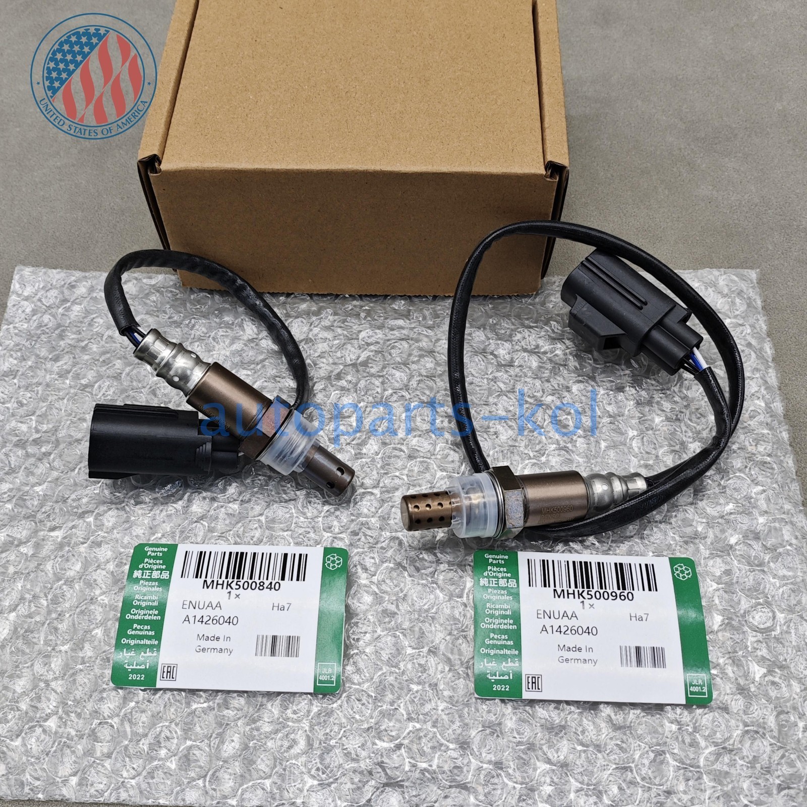 2PCS  Front+Rear Oxygen Sensor For Land Rover LR3 Range Rover Sport 2007-2009
